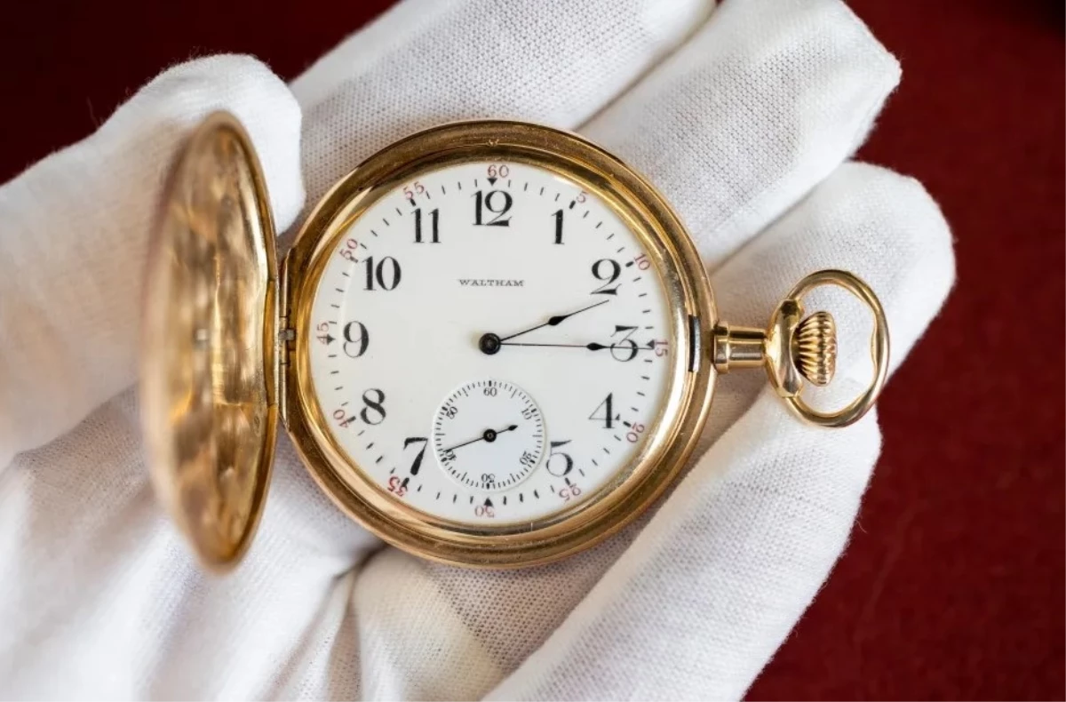 Gold pocket watch belonging to Titanic's richest passenger, John Jacob ...
