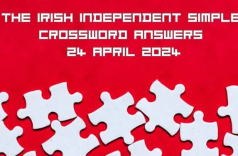Irish Independent Simple Crossword Solution April 24, 2024