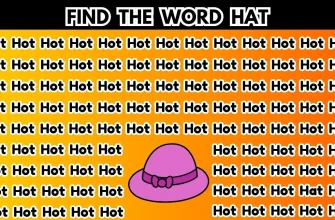 Optical Illusion: Can You Find the Word HAT Among HOT in 10 Seconds?