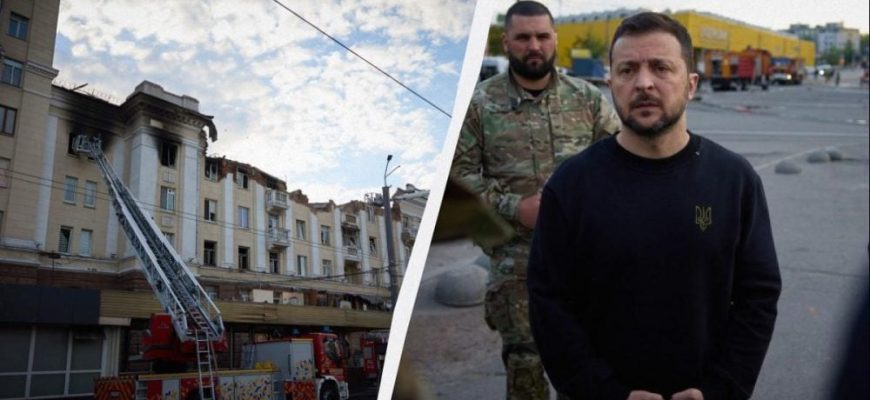 War in Ukraine - Vladimir Zelensky inspected the site of the strike in the Dnieper - UNIAN